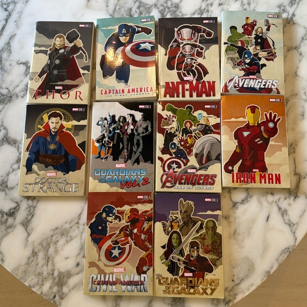 EUC Set of ten Marvel Avengers paperback books - Picture 1 of 2